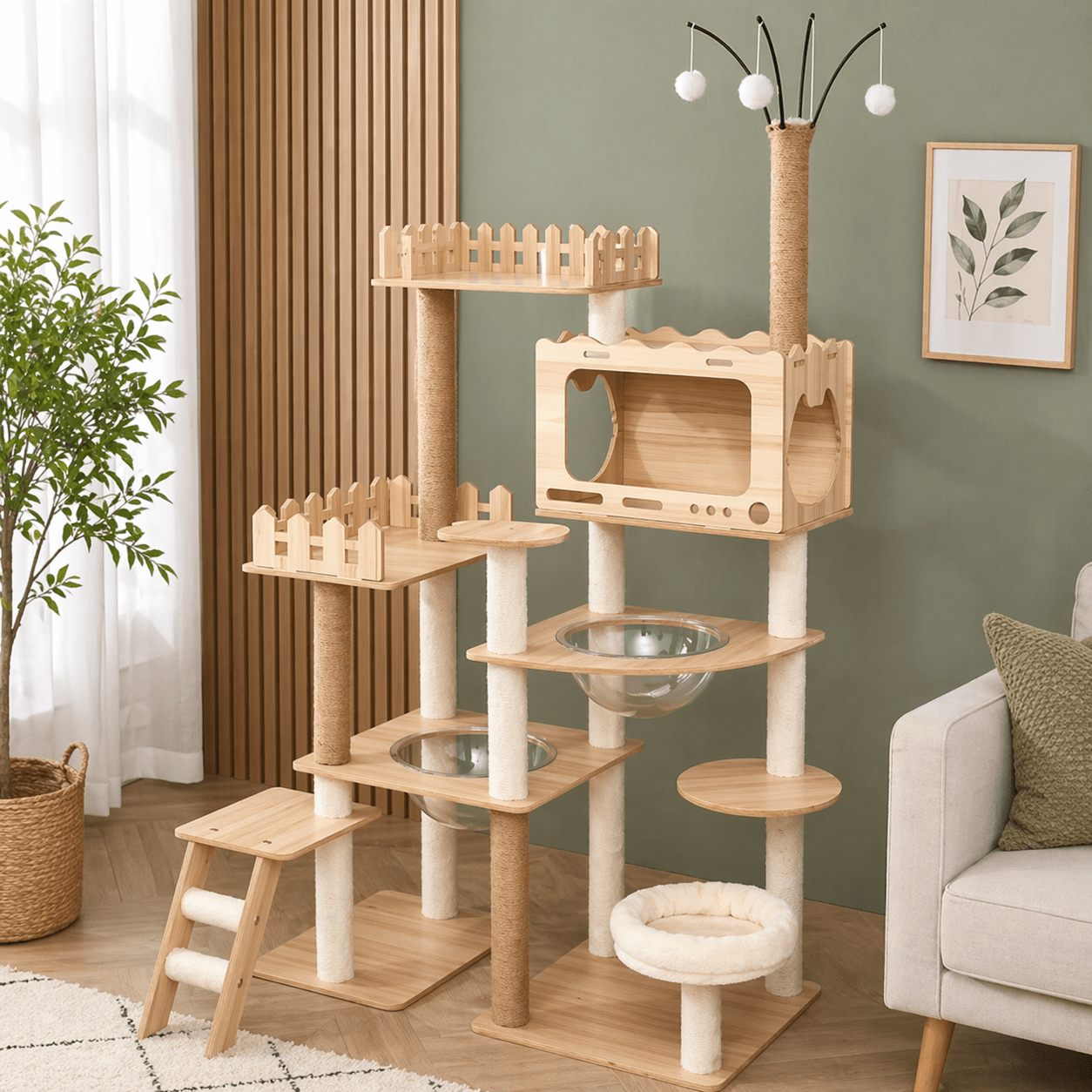 arbre a chat scandinave design stable elegant