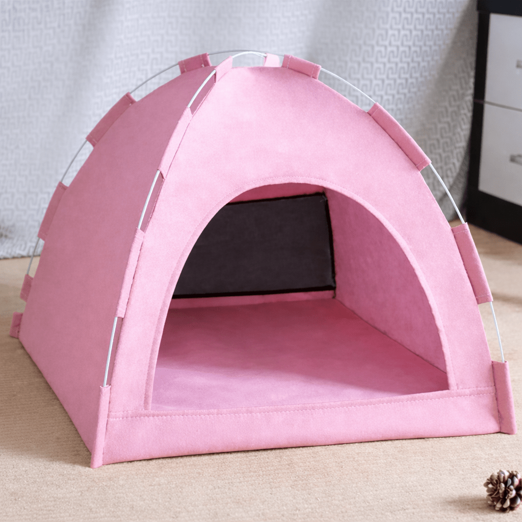 niche chat respirante rose design tente