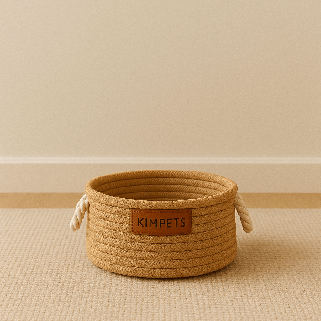 panier chat osier a corde taille s
