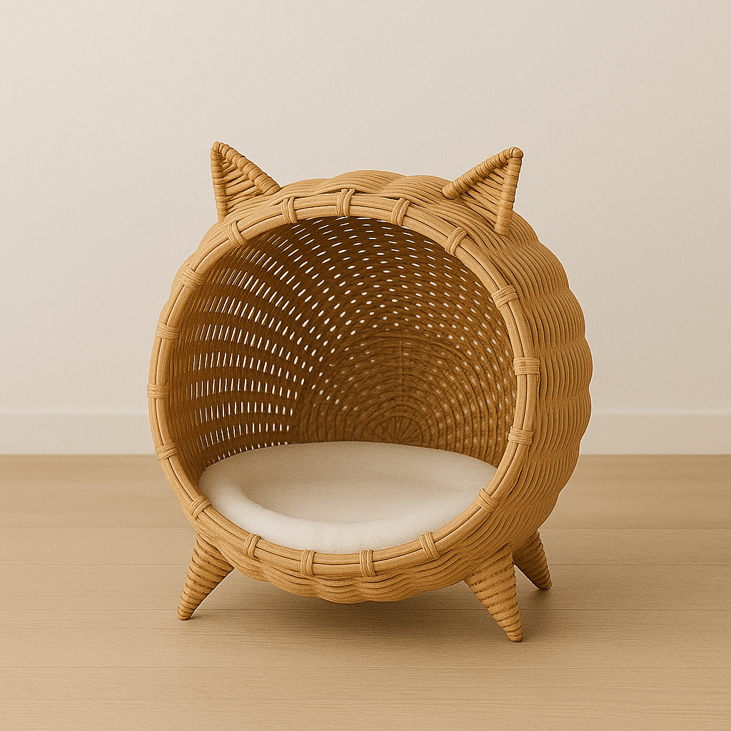 panier chat osier design chat confortable respirant