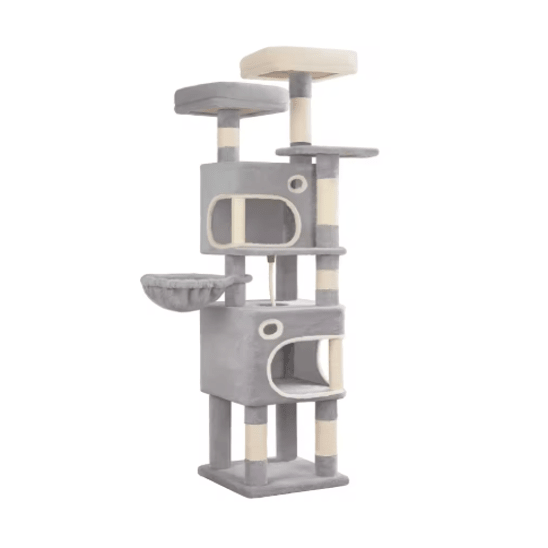 arbre a chat 159cm confortable stable gris clair
