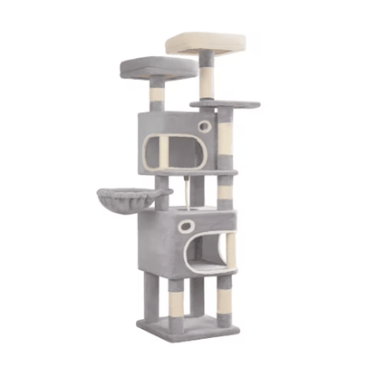 arbre a chat 159cm confortable stable gris clair