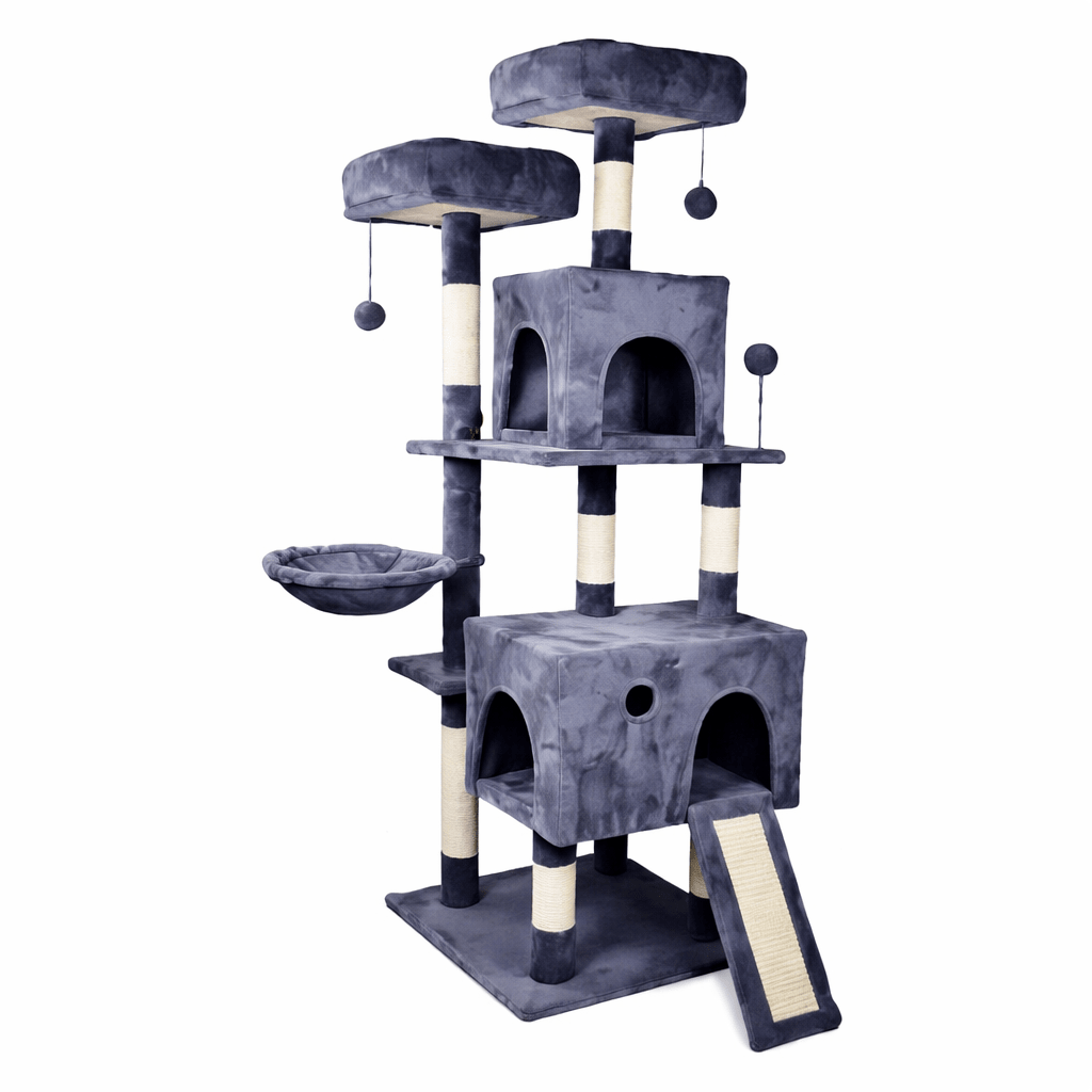 arbre à chat 162cm gris robuste