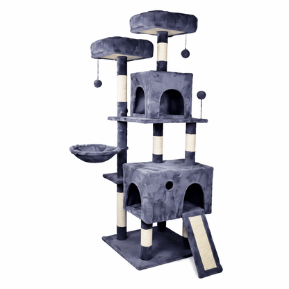 arbre à chat 162cm gris robuste