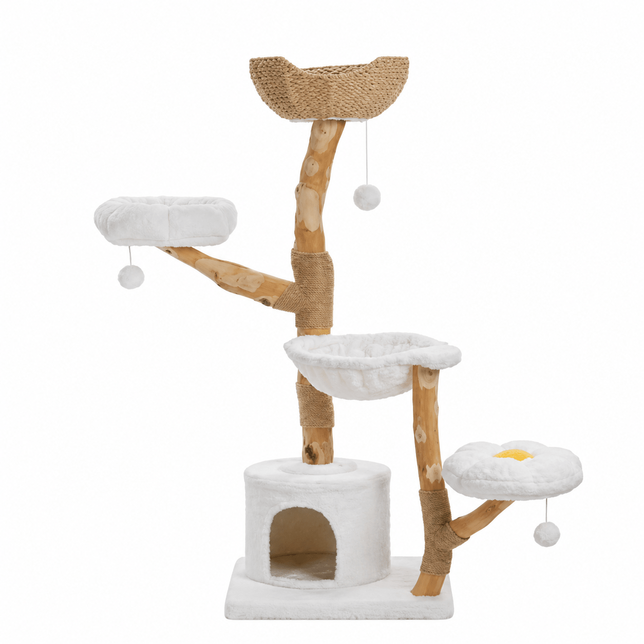arbre a chat nuage tronc bois confortable