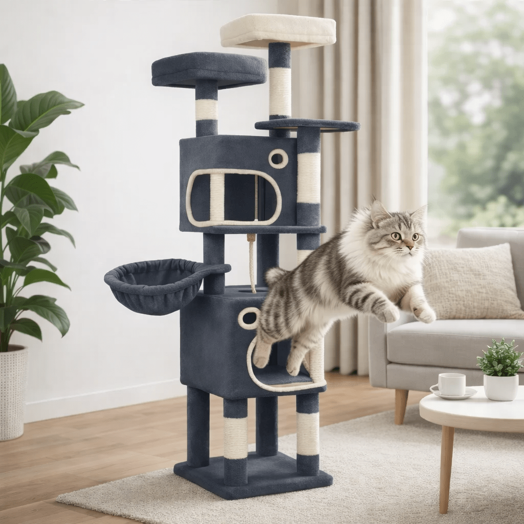 beau chat sautant arbre a chat 159cm confortable