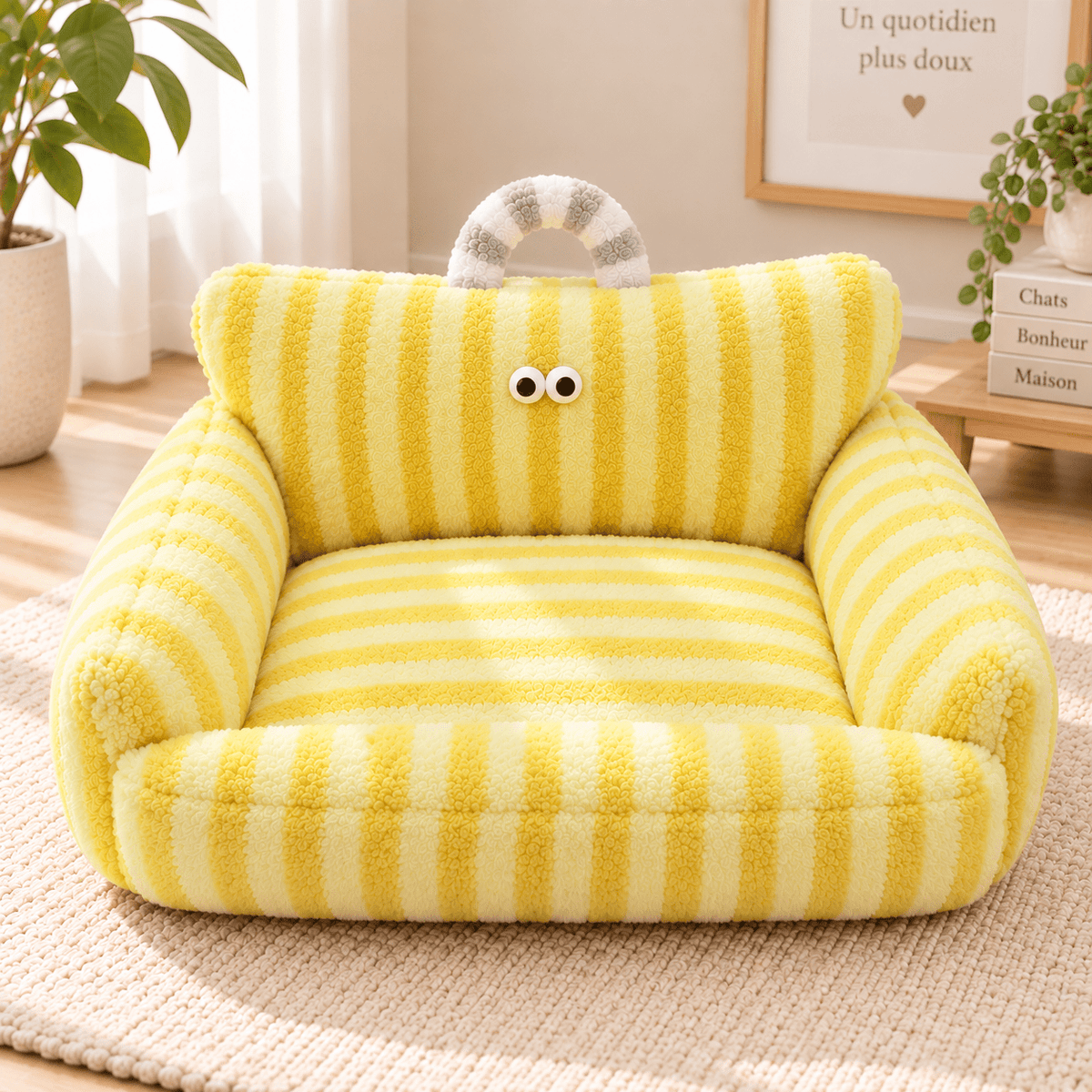 canape chat confort optimal jaune