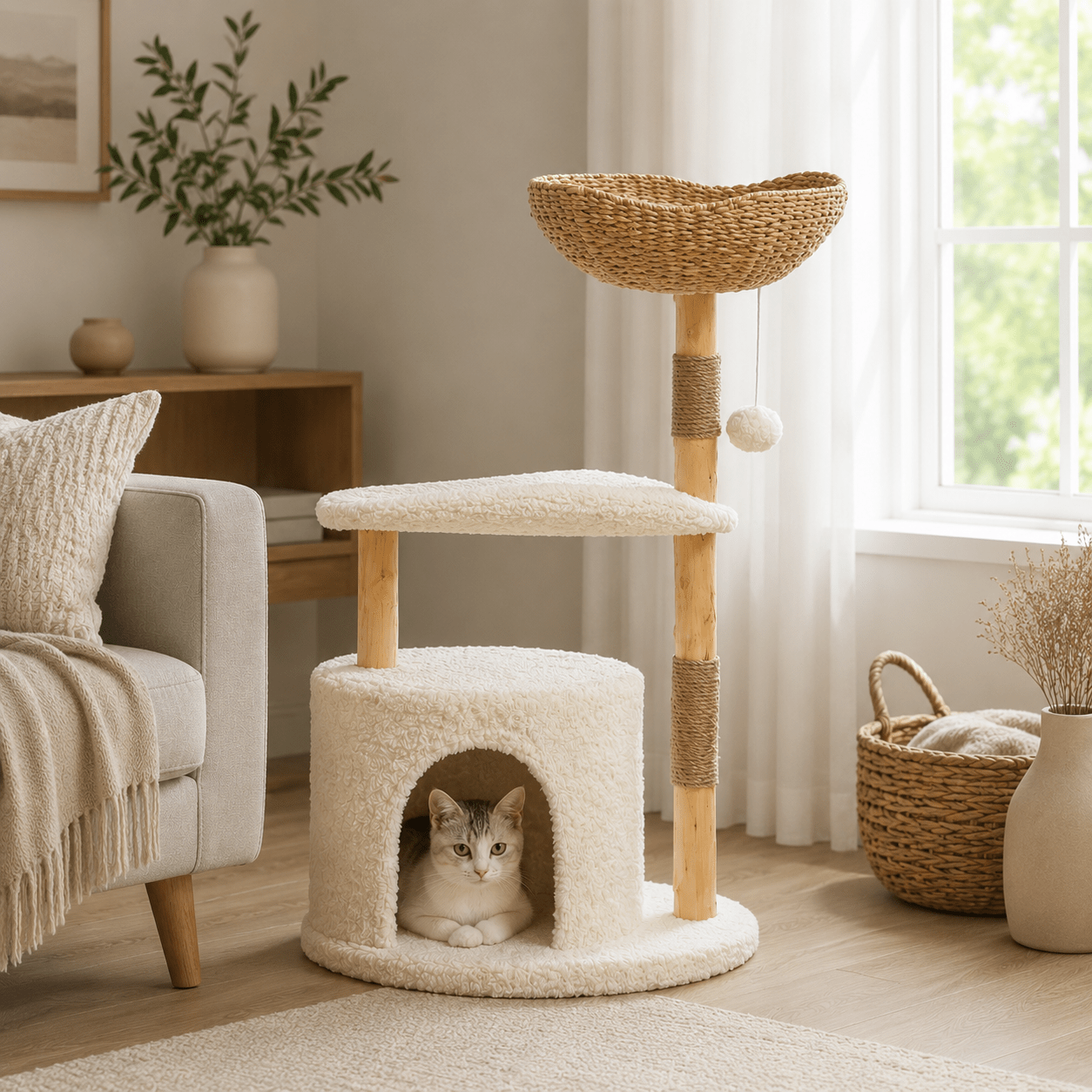 chat couche niche arbre a chat nuage ultra doux