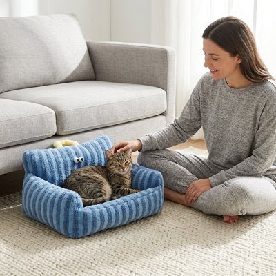 chat dormant canape chat confort optimal bleu