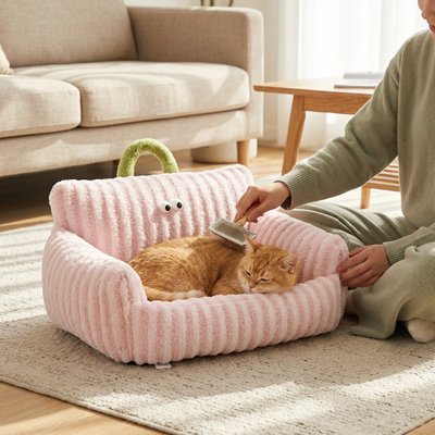chat dormant canape chat confort optimal rose