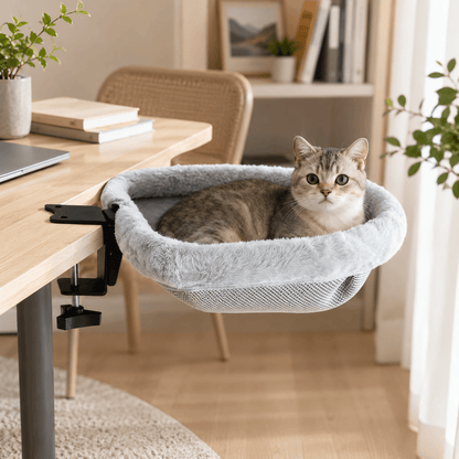 chat mignon dans hamac chat confortable