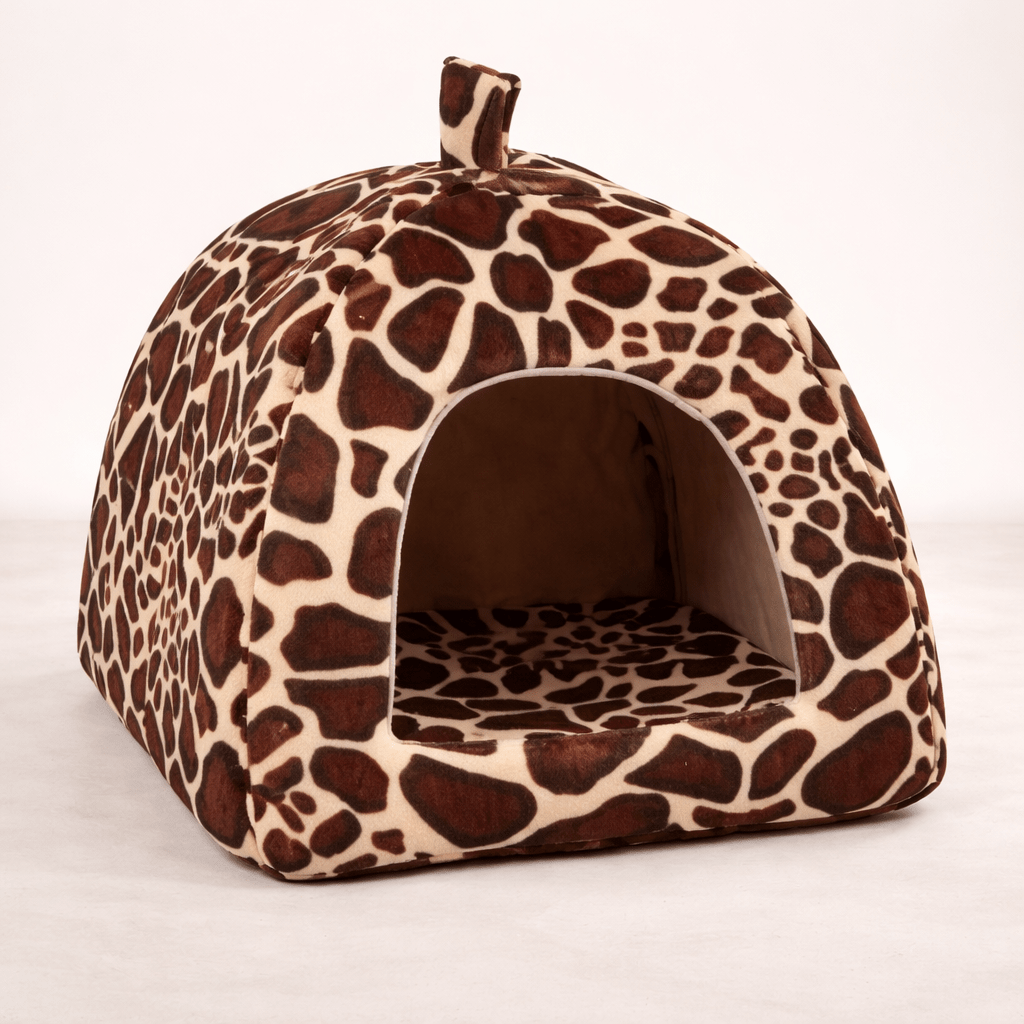 chat niche design leopard confortable