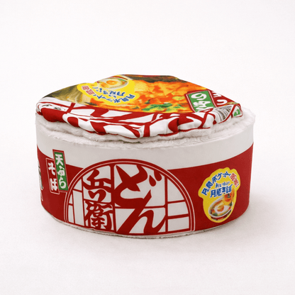 chat panier rouge rond design nouille