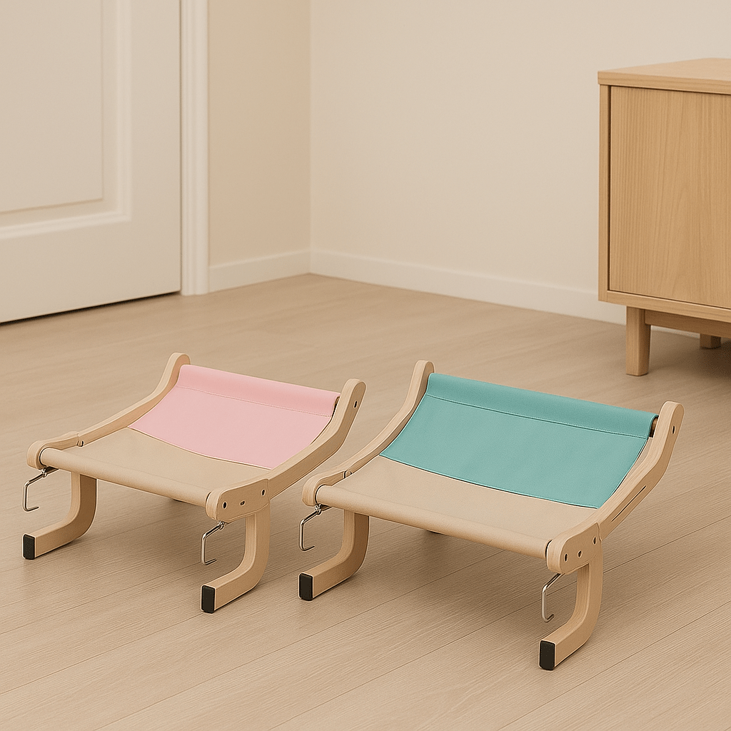 deux hamac pour chat bleu rose confortable