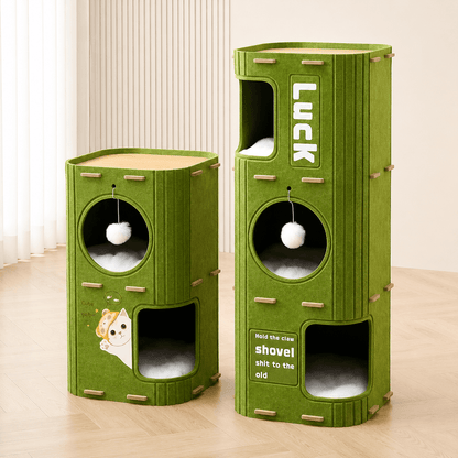deux modeles niche pour chat modulable verte 