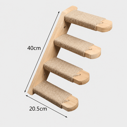 escalier arbre a chat mural en bois stable