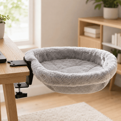 hamac chat bureau gris confortable