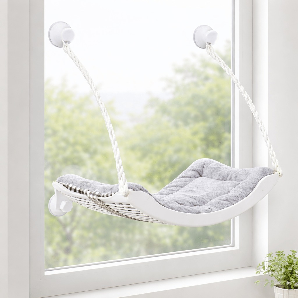 hamac pour chat fenetre blanc confortable