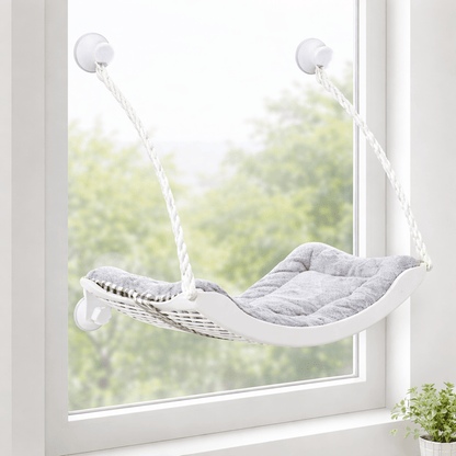 hamac pour chat fenetre blanc confortable