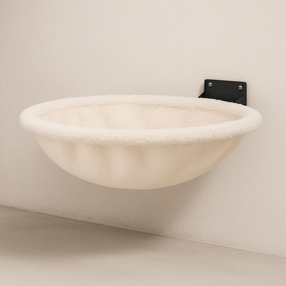 hamac pour chat mural rond confortable blanc