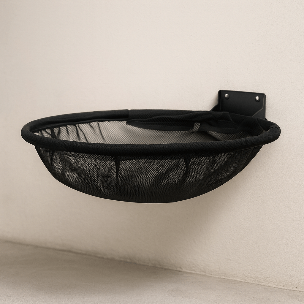 hamac pour chat mural rond confortable noir