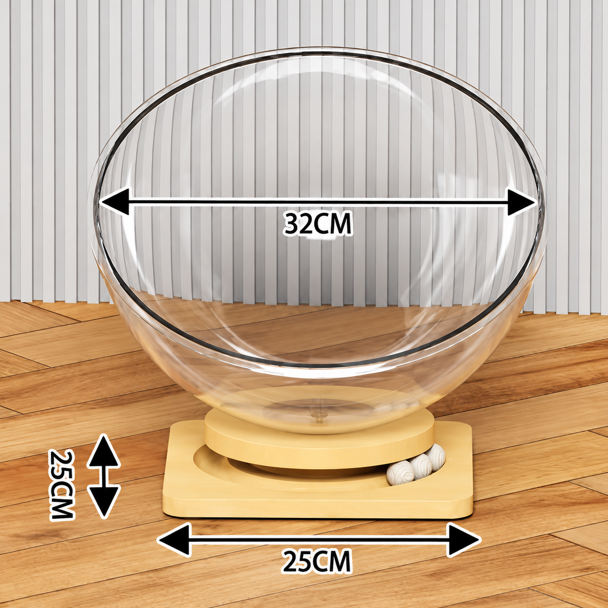 lit chat transparent 32 cm