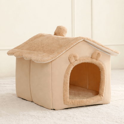 maison chat douce confortable brune