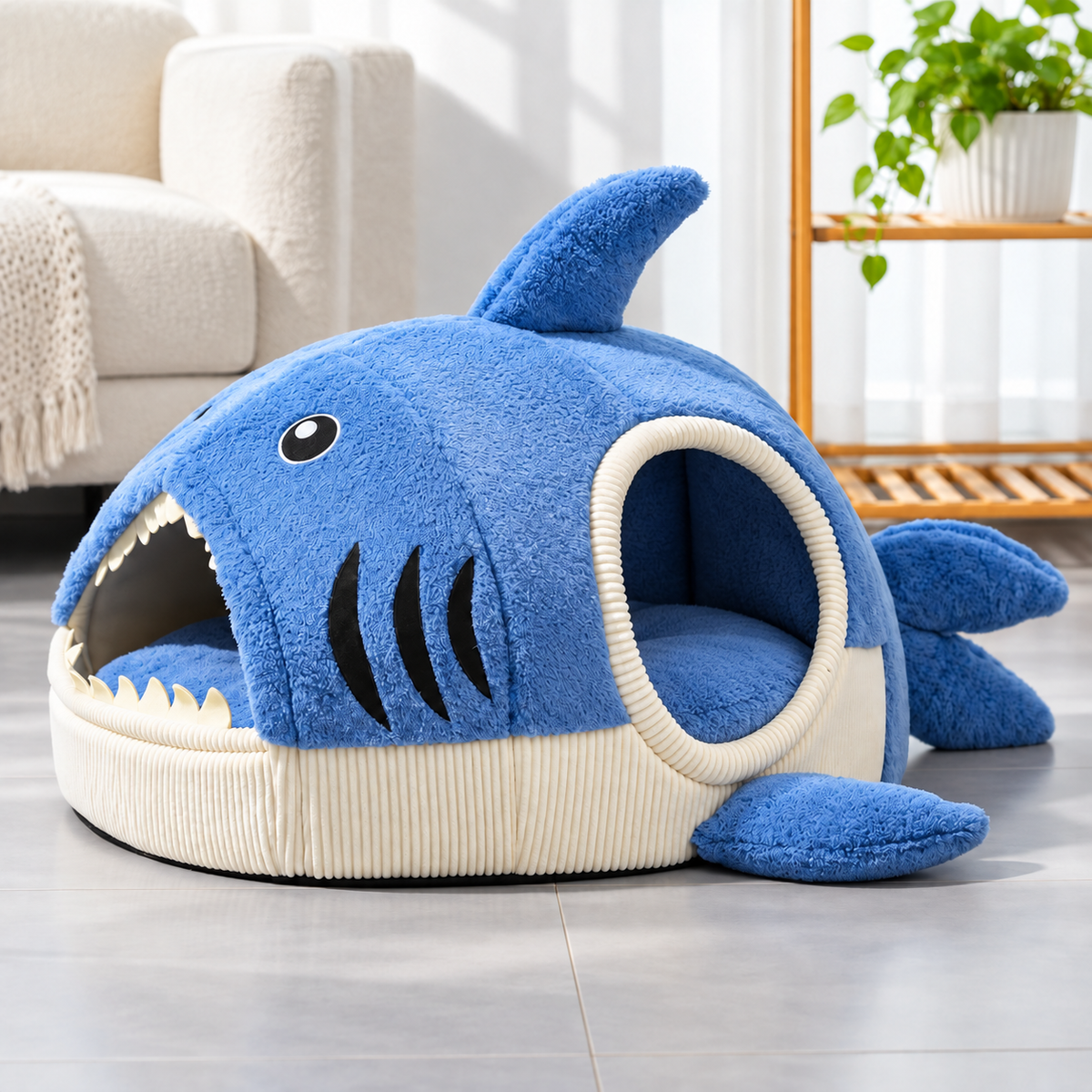 niche chat design requin confortable chaude