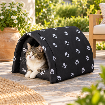 niche chat impermeable avec chat