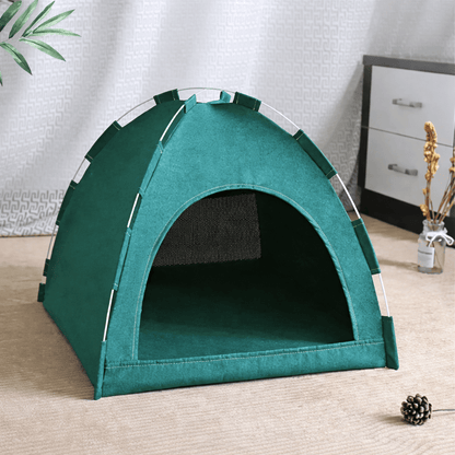 niche chat respirante verte design tente