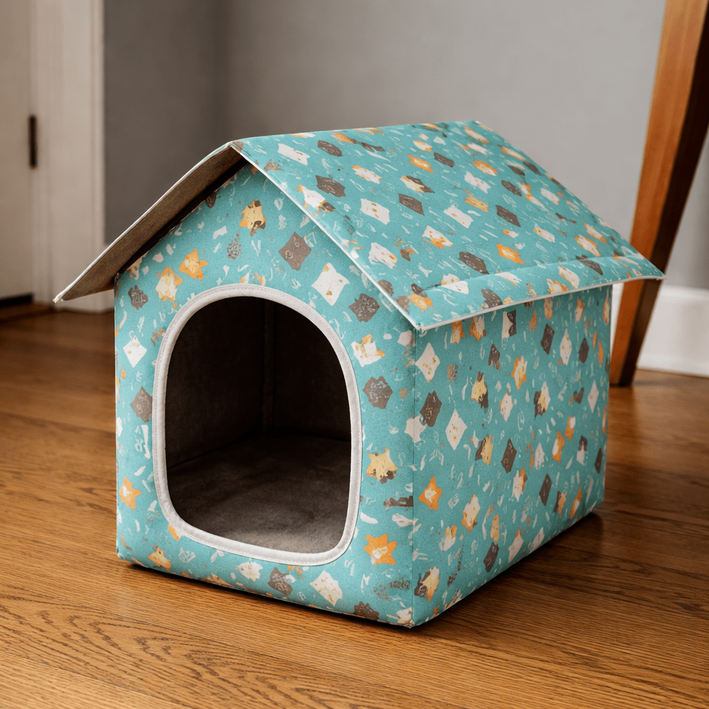 niche pour chat extérieur impermeable design chats bleu