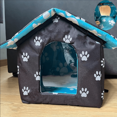 niche pour chat exterieur impermeable pliable noir