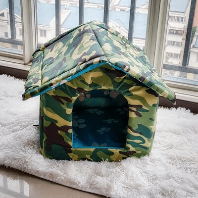 niche pour chat exterieur vert pliable