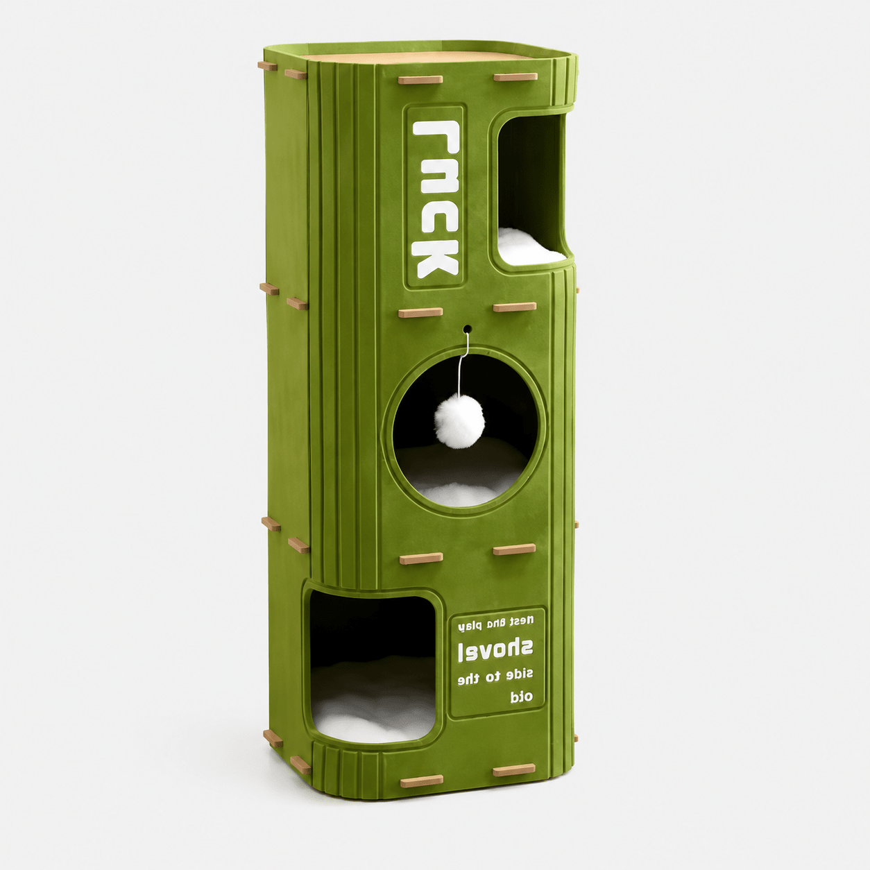 niche pour chat modulable verte