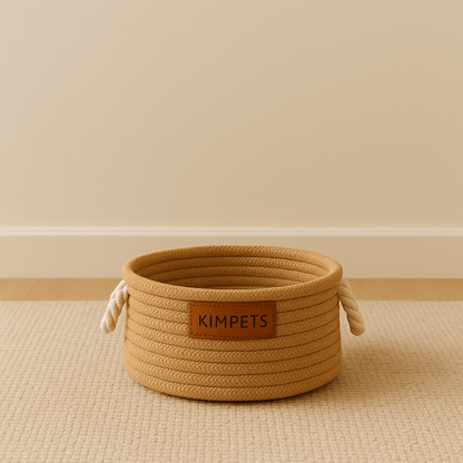 panier chat osier a corde taille s