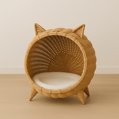 panier chat osier design chat confortable respirant