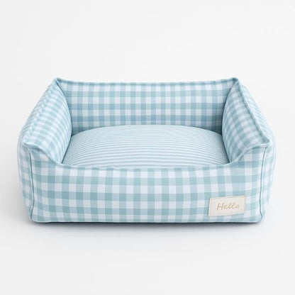 panier pour chat rayure bleu