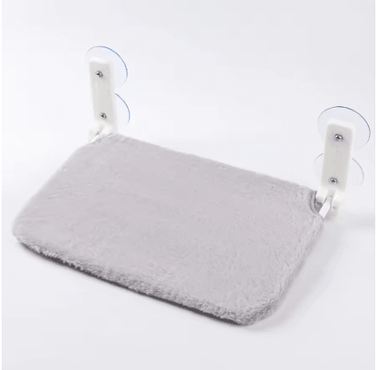 perchoir chat fenêtre gris peluche douce
