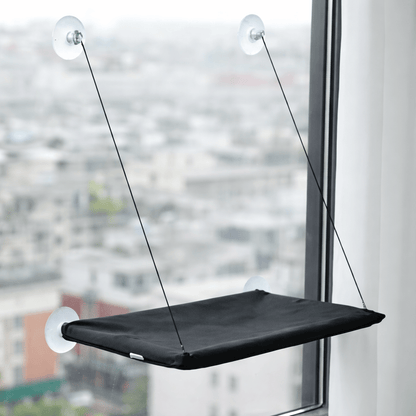 perchoir chat fenêtre respirant confortable noir