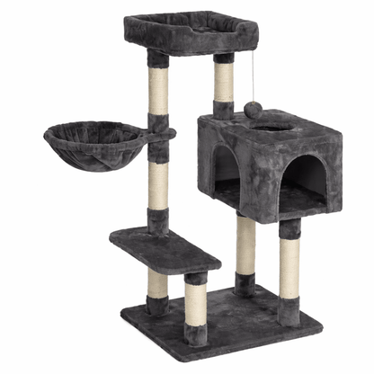 petit arbre à chat 100cm confortable gris