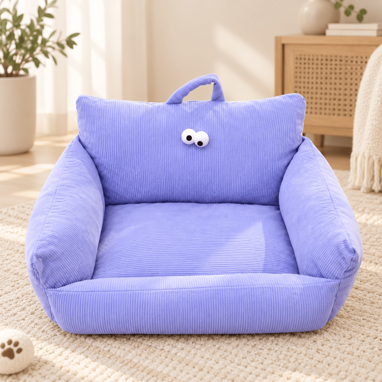 petit canape chat confortable design violet