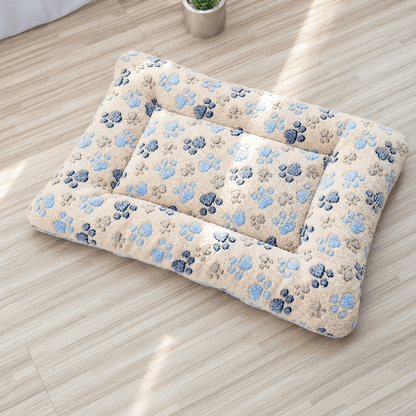 tapis chat beige confortable design pattes chat