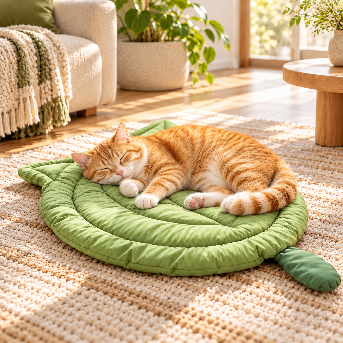tapis chat respirant design chat avec chat endormi