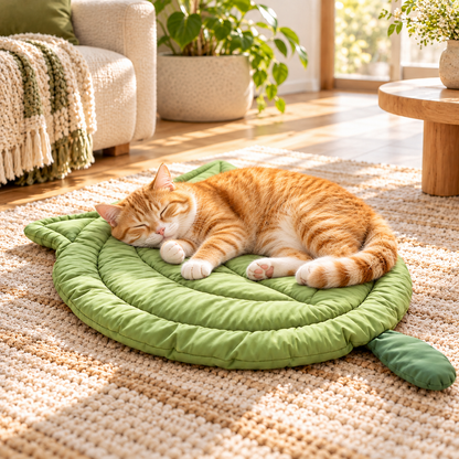 tapis chat respirant design chat avec chat endormi