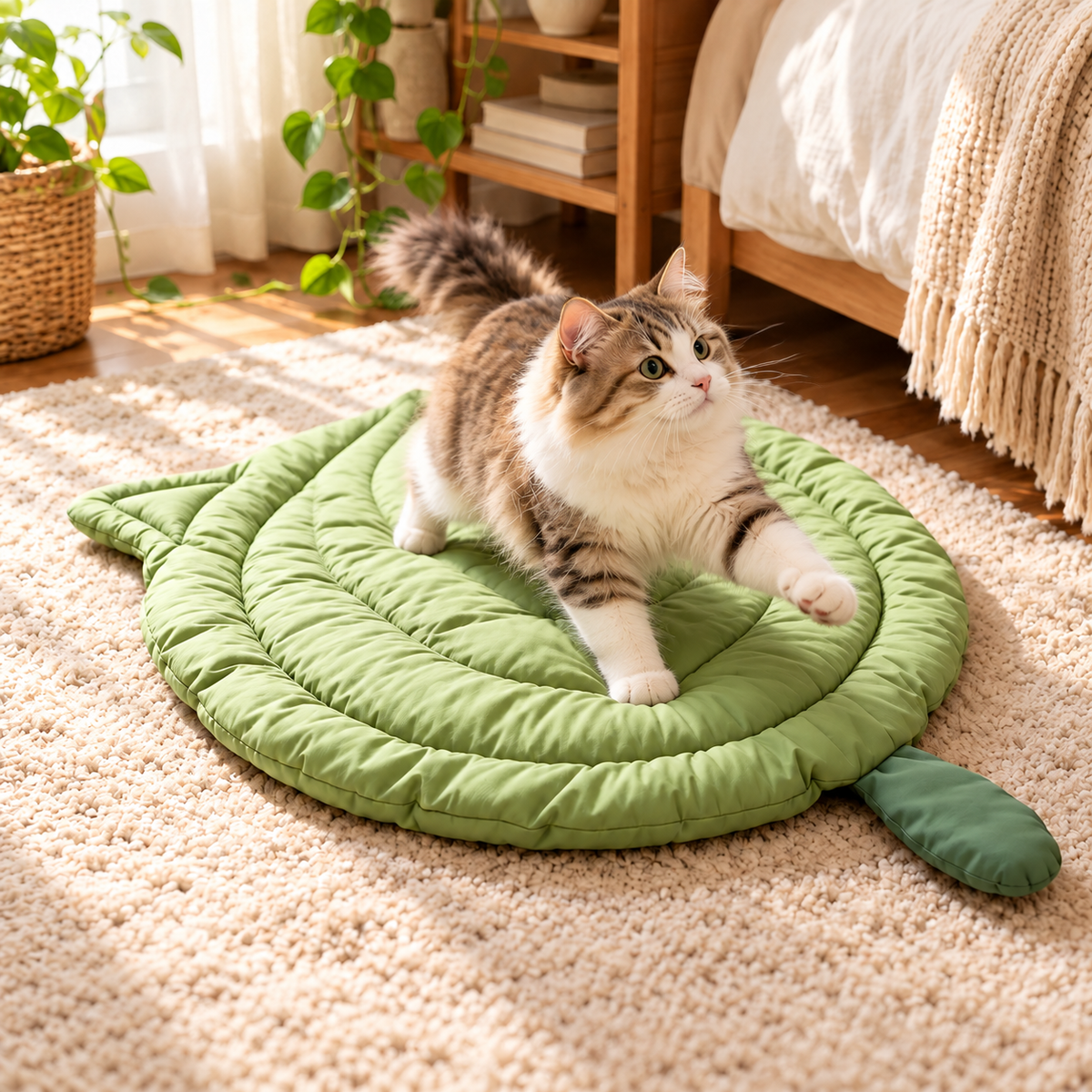 tapis chat respirant design chat avec chaton jouant